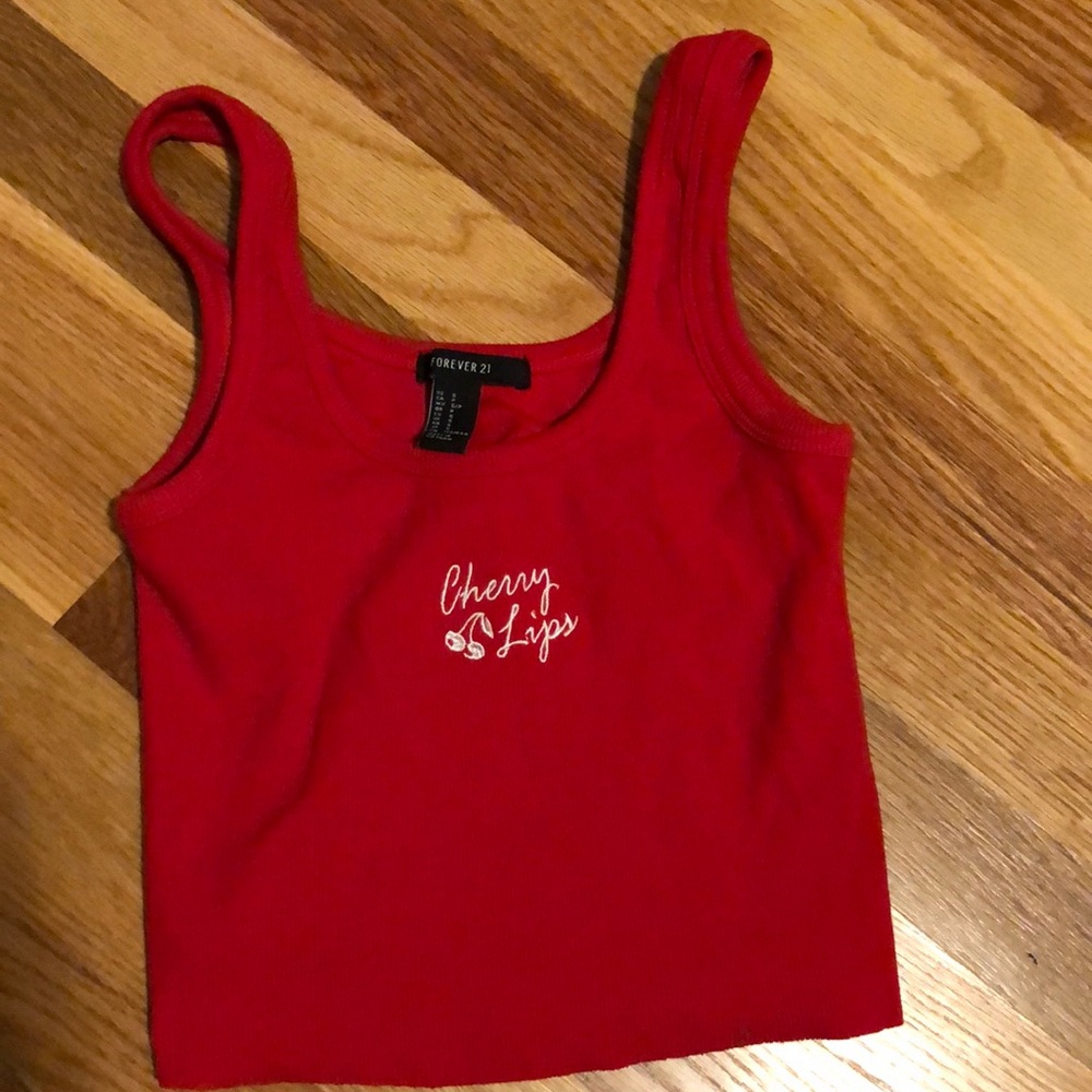 “Cherry Lips” Red Tank Top